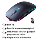 ⚡ Mouse Sem Fio Recarregável com LED Colorido 2.4 GHz
