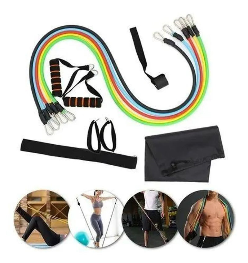 Kit 11 Elásticos de Treino – Fortaleça Seu Corpo em Qualquer Lugar!" 💪