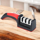 Afiador de Facas de Cozinha Inox com 3 Afiadores Profissionais" ✅