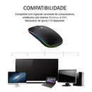 ⚡ Mouse Sem Fio Recarregável com LED Colorido 2.4 GHz