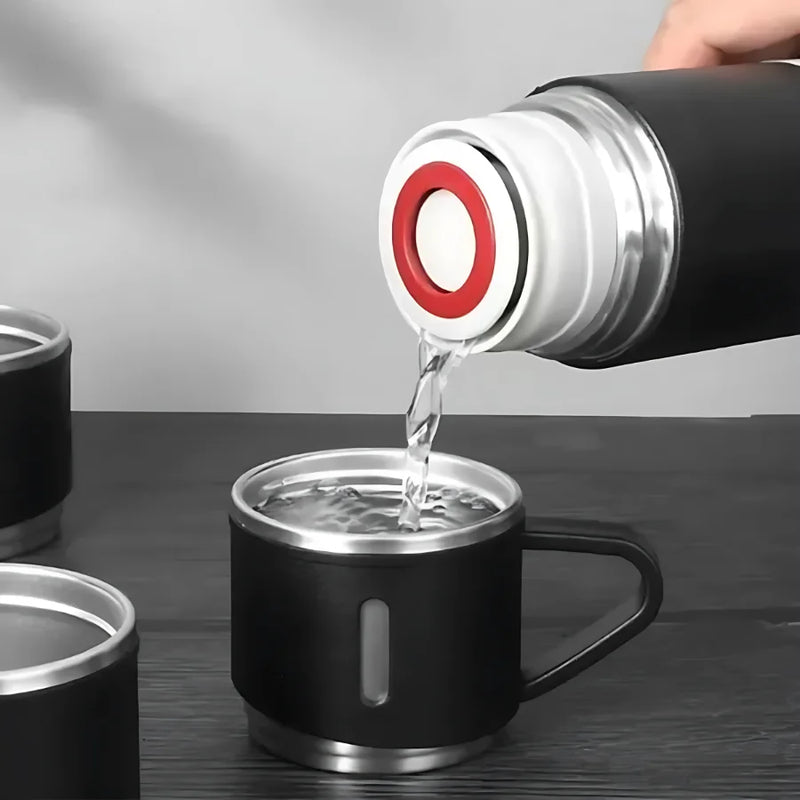🔥 Kit SKYTUR – Garrafa Térmica + Xícaras