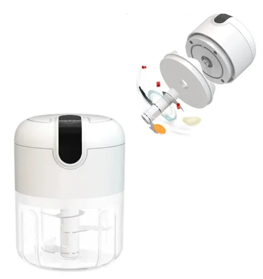 ⚡Mini Processador Portátil USB 250ml – 3 Lâminas Bivolt ✅