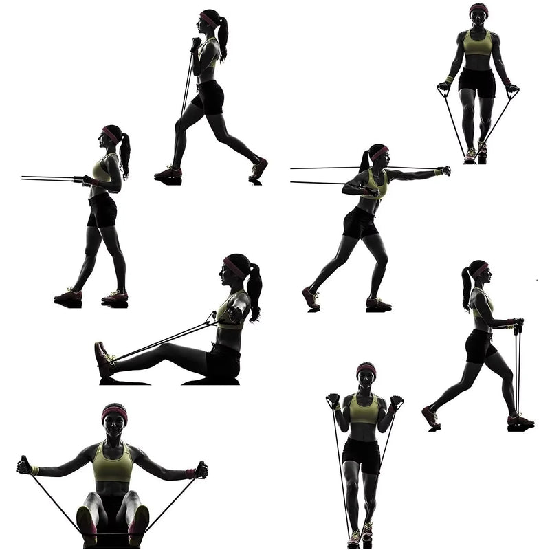 Kit 11 Elásticos de Treino – Fortaleça Seu Corpo em Qualquer Lugar!" 💪