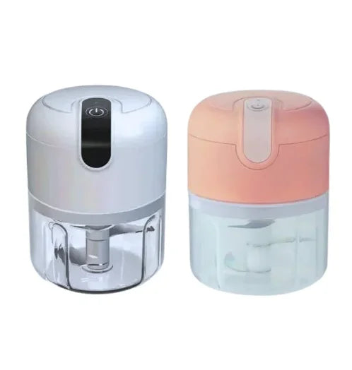 ⚡Mini Processador Portátil USB 250ml – 3 Lâminas Bivolt ✅