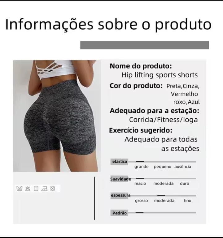 “Shorts Fitness Feminino Sexy | Yoga, Academia e Estilo”