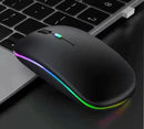 ⚡ Mouse Sem Fio Recarregável com LED Colorido 2.4 GHz