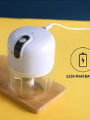 ⚡Mini Processador Portátil USB 250ml – 3 Lâminas Bivolt ✅