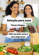 ⭐ Afiador Profissional 4 em 1 para Facas e Tesouras